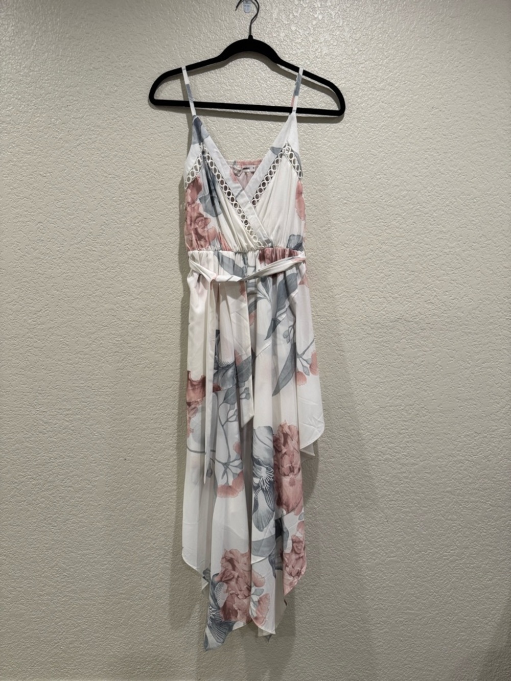 Morning Mist Floral High-Low Midi Dress